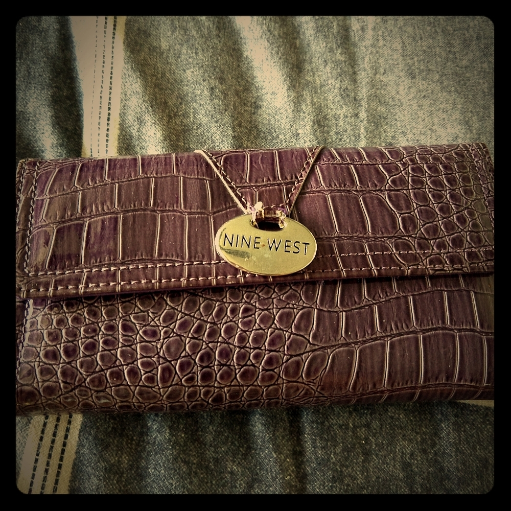 Nine West Leather Crocodile print Wallet